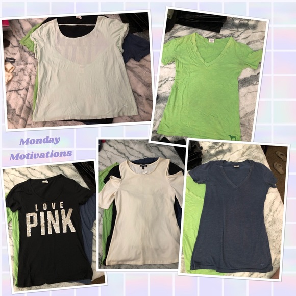 PINK 💕& EXPRESS 🥰TEEEEE BUNDLE - Picture 1 of 8